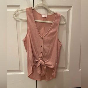 Small, Pink Lily knit pink tank